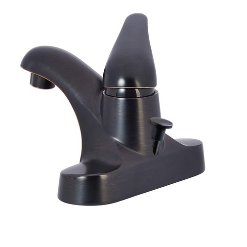 Single Handle Mixer Basin Faucet-4-Inch Short Spout Oil-Rubbed Bronze Finish - Bild 2 von 9