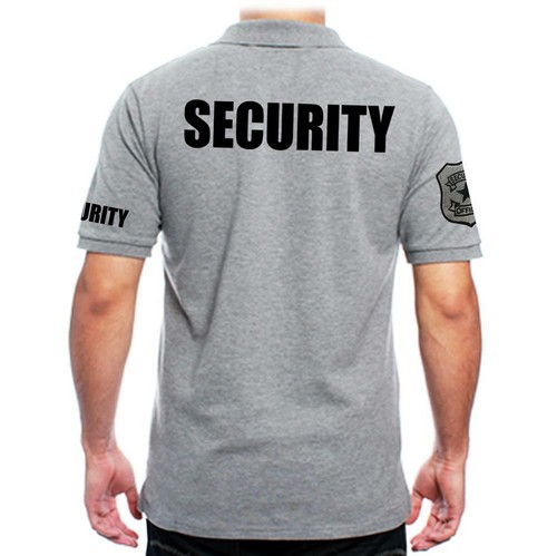 NUEVO PARCHE BORDADO PARA HOMBRE GUARDIA DE SEGURIDAD UNIFORME POLO GRIS CAMISA TODAS LAS TALLAS - Imagen 2 de 3