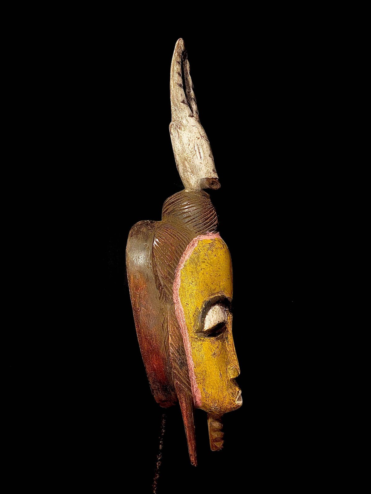 AFRICAN Vintage Masks Carved African Art from African Baule masks Hanging-5860 - Photo 9 sur 12
