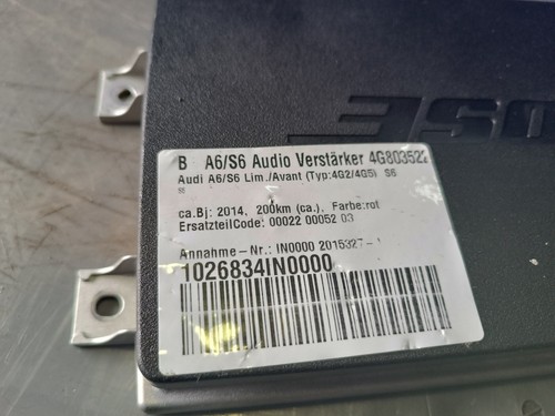 Genuine Audi A6 A7 4G Bose Sound System Amplifier 4G8035223B - Picture 5 of 7