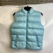 VINEYARD VINES Oversized Metallic Puffer Vest Girls' Size L Blue