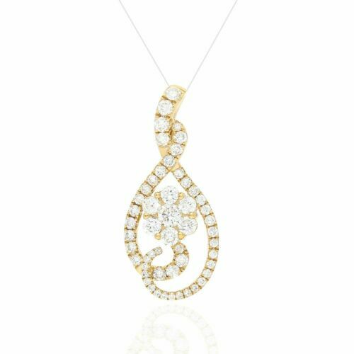 Authentic K18YG Flower Diamond Necklace 0.10CT #270-003-987 Authentic K18YG Flower Diamond Necklace 0.10CT #270-003-987