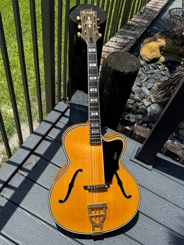 1966 Hofner 470 Arch Top very ornate fully acoustic model great vintage value ! - Picture 2 of 17