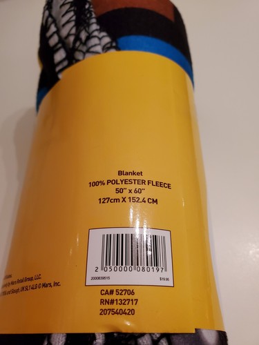 Colorful NWT M&M World Fleece Blanket - Picture 2 of 3