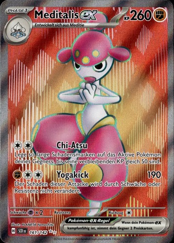 Pokemon Stellarkrone Meditalis ex Fullart 161/142 Near Mint deutsch - Picture 1 of 2