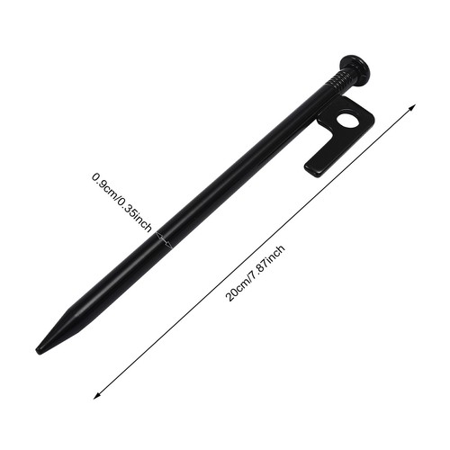 Anelli per Tenda 4 Pezzi Pali per Tenda da Campeggio Pali per Tenda in Acciaio al Carbonio Tent Stakes - Foto 2 di 17