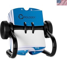 Sleek Black Metal Rotary File with Impact-Resistant Base and Protective Cover