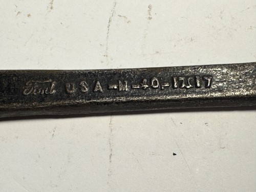 Vintage Tool Ford Script USA Offset Combination Wrench M-40-17017