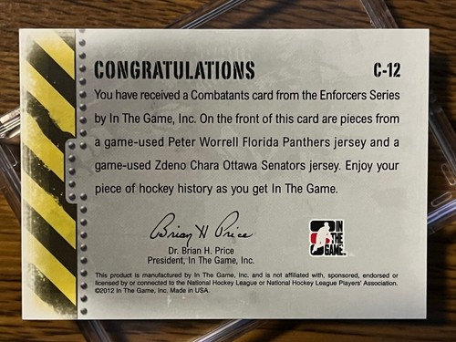 2011/2012 - In The Game - Enforcers -Combatants Cards - Picture 13 of 55