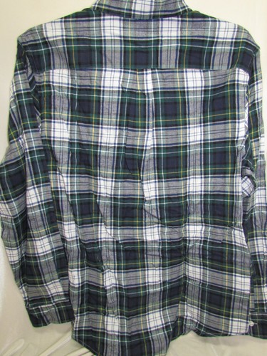 Button Up Shirt Men's Size SMALL Long Sleeve GREEN Blue PLAID New Simply Styled - Picture 3 of 4