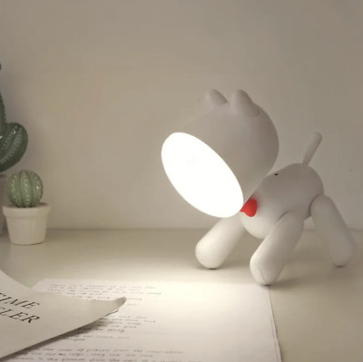 Badu Cartoon Dog Table Lamp LED Night - Bedside Decor 5W MR-649 - White PC+ABS