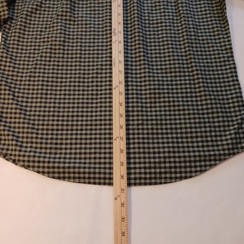 Camicia a quadretti da uomo bianca e verde scuro Gap slim con colletto abbottonato taglia L - Foto 7 di 10