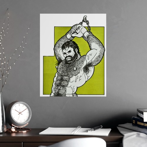 Torro The Hun Poster Gay Opaco Prigioniero Omoerotico - Foto 3 di 7