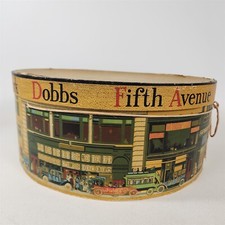Vintage Dobbs Fifth Ave Round Hat Box Only Millinery - 16"