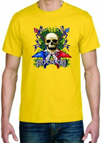 Erwachsene DryBlend® T-Shirt - ( ROCK ON SKULL - BIKER / CHOPPER ) - Bild 30 von 45