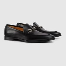 Gucci Men's Black Horsebit Loafers (Size 9)