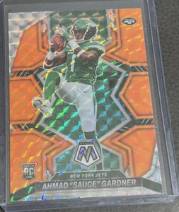 2022 Ahmad Sauce Gardner Mosaic Reactive Orange RC #335 NY Jets!