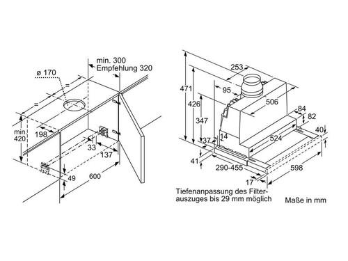 Neff D46ED52X1 Flachschirmhaube 60 cm Silbermetallic - Bild 9 von 9