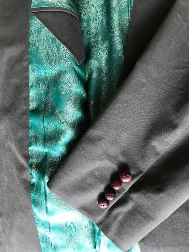 Mens DESIGNER SUEDE BLAZER 47 L - Picture 2 of 4
