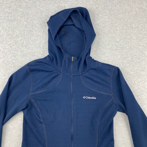 Columbia Hoodie Damen Small S Navy Full Zip Strick leichte Daumenlöcher Taschen - Bild 2 von 14