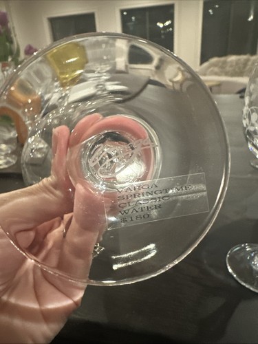 Varga Springtime Water Lead Crystal Goblet Elegant Beautifully Cut Brand New - Picture 6 of 7