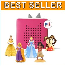 Pink Toniebox Audio Player Set with Cinderella, Belle, Moana - Fun  Learning 