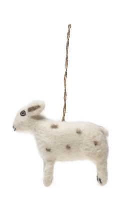 Handmade Premium Wool Felt Sheep Hanging Needle Felted Christmas Xmas Tree