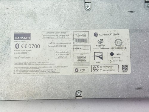 MODULO COMANDO VIVAVOCE BLUETOOTH BMW SERIE 5 F10 F11 2011 9244188 - Foto 12 di 14