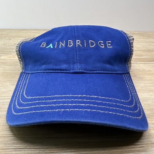 Bain Bridge Hat Blue Adjustable Hat Adult Size Baseball Hat Cap - Picture 5 of 12
