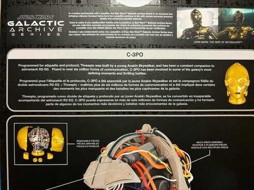 Disney Star Wars Galactic Archive Series C-3PO Head Electronic Lights Up NIB - Picture 6 of 6