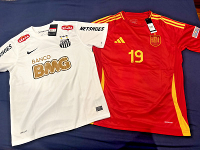 NEW SOCCER JERSEY BUNDLE Neyma Santos+Lamine Yamal Spain Men s Size Large