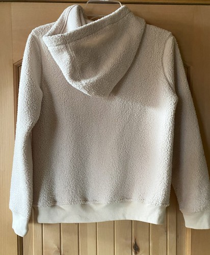 Kids Abercrombie Beige 1/4 Zip Fuzzy Pullover Hoodie 11/12 - Picture 2 of 5