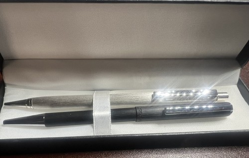Rotring Ballpoint Pen Satin Black Lacquer And Mechanical Pencil 0.5 Writing Set - Picture 2 of 11