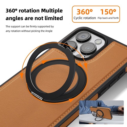 Funda Mag Safe con soporte de anillo magnético para teléfono para iPhone16 15 Pro Max 14 13 12 11 - Imagen 11 de 27
