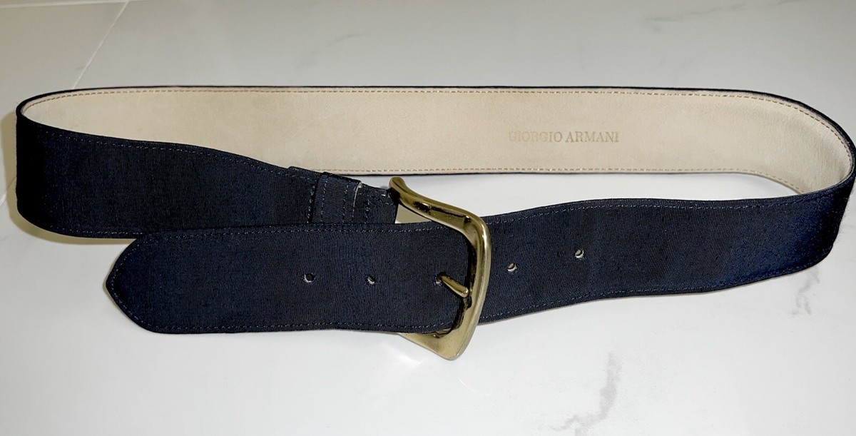小物 giorgio armani leather mesh belt vintage ARMANI BELT Leather Vintage Belt Authentic Mokka Color Brown