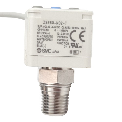 Interruptor de presión digital SMC ZSE80-N02-T, PNP, 0-101kPa, 1/4 pulgada NPT, 80mA 12-24VDC - Imagen 3 de 7