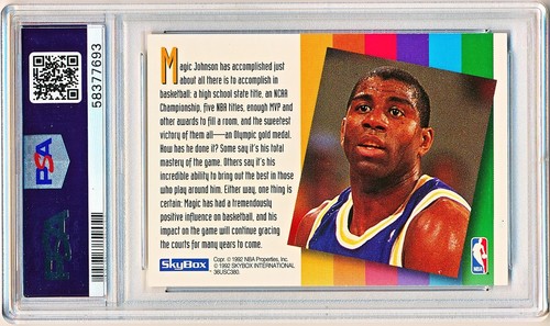 1992-93 Skybox Magic Johnson Magic Never Ends Gold Auto #NNO PSA/DNA 10 - QTY - Picture 2 of 2
