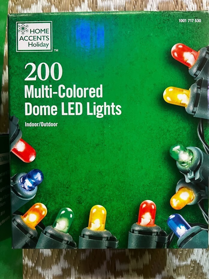 lot of 5 boxes Home Accents Holiday 200 Multi Colored Dome LED Lights