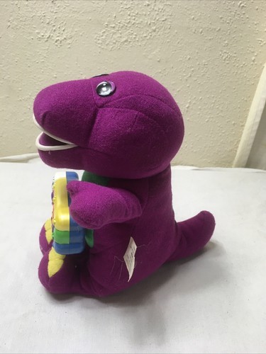 Fisher Price Barney 2001 Singing Plush WORKING Purple Green Yellow Nursery 9”#47 - Picture 4 of 7