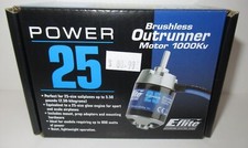 E-flite Power 25 Brushless Outrunner Motor, 1000Kv: 3mm Bullet #EFLM4025C NIP