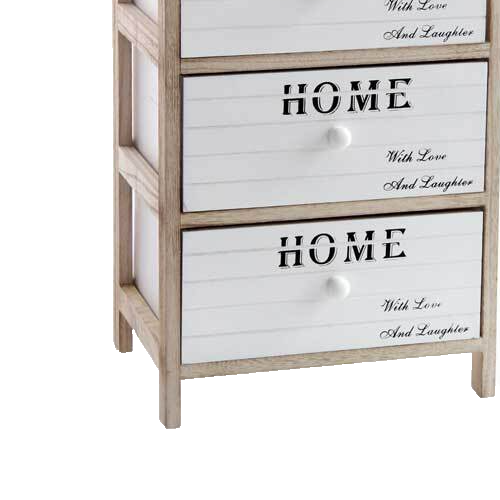 CASSETTIERA 3 CASSETTI MOBILETTO CUCINA BAGNO CAMERA BIANCO LEGNO HOME h58*40*29 - Foto 5 di 10