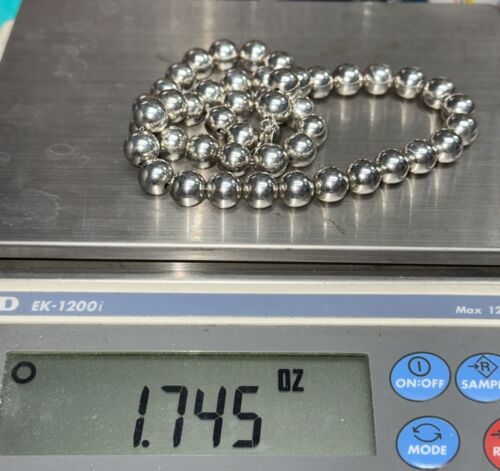 Tiffany & Co. Sterling Silber 925 Perlen Kugel Halskette 19" 49g - Bild 9 von 11