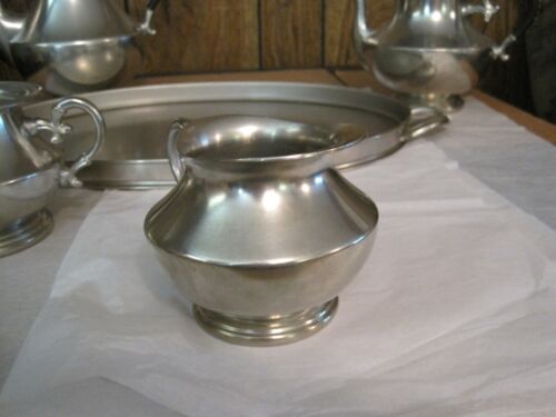 VINTAGE REINES ZINN EDELTIN 5-TEILIGES SERVIERTEE SET ECHTES ZINN CK HOLLAND - Bild 21 von 24