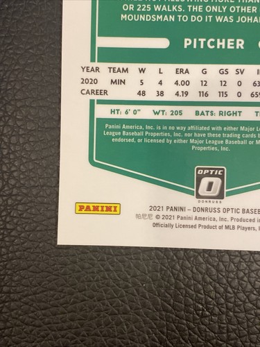 2021 Panini Donruss Optic Red White & Blue /199 Jose Berrios #169 - Picture 11 of 11
