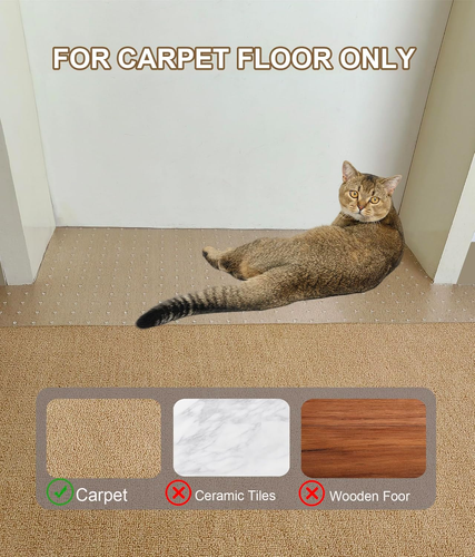 Carpet Protector for Pets, Cat Scratching Pads for Doorway, anti Scratch under D - Picture 5 of 12