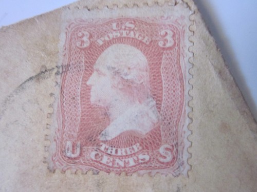 1860'S US Postal History CANCEL HADDONFIELD NJ COVER 3C WASHINGTON #65 LOT B - Picture 4 of 4
