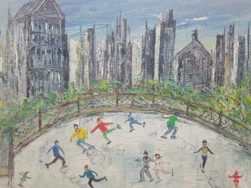Helen Botway (1900-1992) Original Oil Painting On Masonite 18"×26" 1960's - Picture 2 of 5