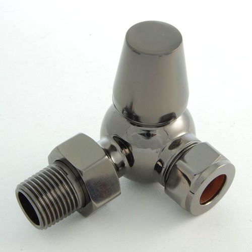 Faringdon Style Corner Thermostatic Radiator Valves - Trv & Lockshield Set - Picture 29 of 122