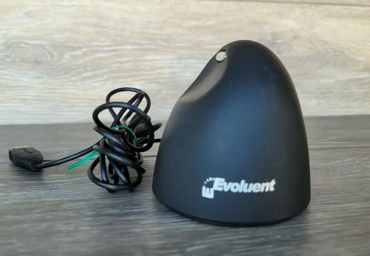 Evoluent VM2 VerticalMouse 2 Wired Mouse Right Handed - Black on black