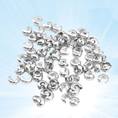 300 Pcs Kupferperlen Flache Quetschperlen Mit Festem Rohr DIY-Positionsperlen - Bild 8 von 11